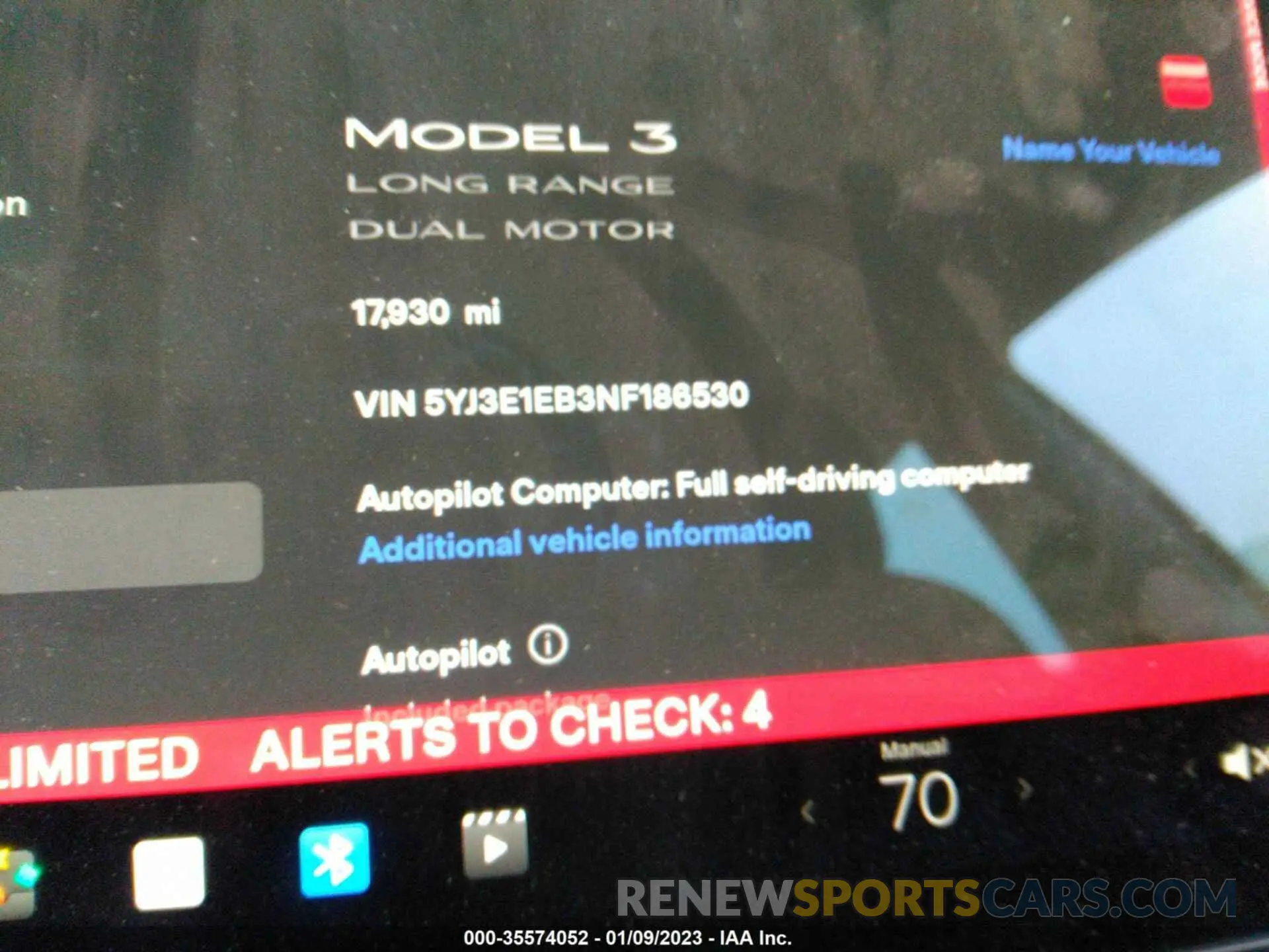 7 Photograph of a damaged car 5YJ3E1EB3NF186530 TESLA MODEL 3 2022