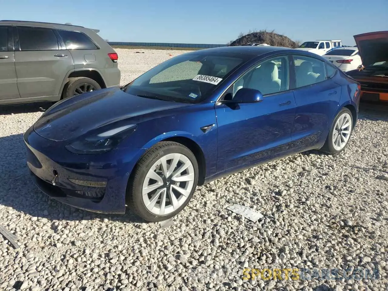 1 Photograph of a damaged car 5YJ3E1EB3NF198144 TESLA MODEL 3 2022