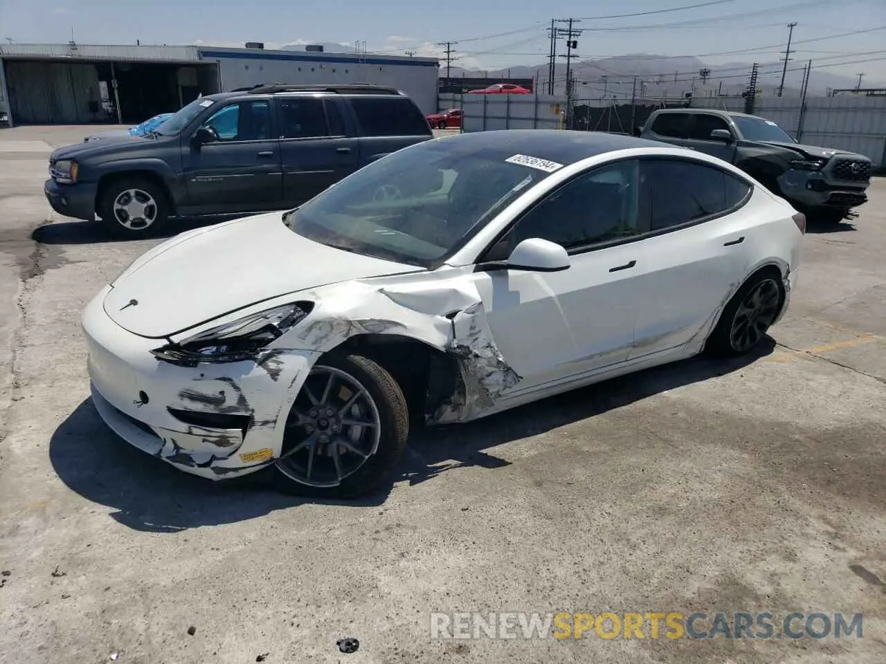 1 Photograph of a damaged car 5YJ3E1EB3NF253434 TESLA MODEL 3 2022