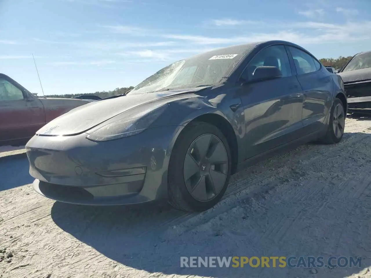 1 Photograph of a damaged car 5YJ3E1EB3NF277877 TESLA MODEL 3 2022