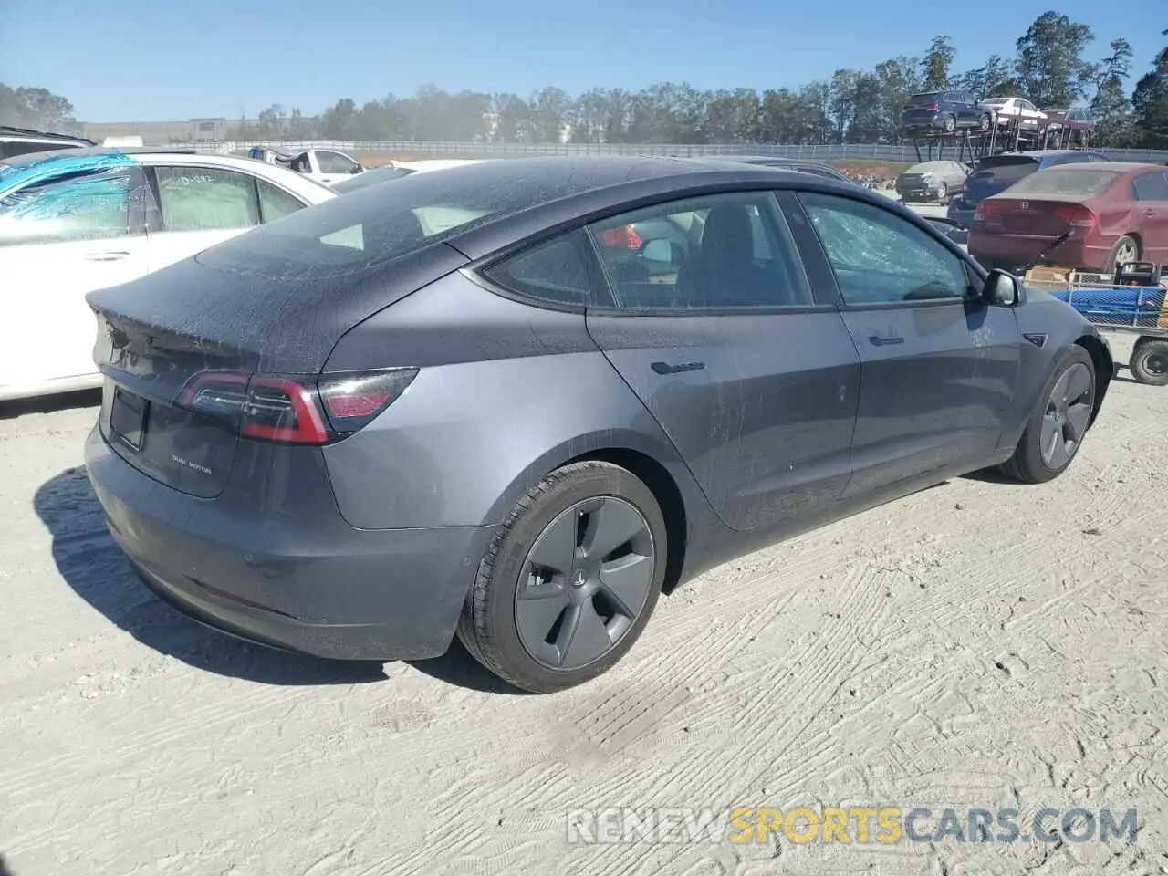 3 Photograph of a damaged car 5YJ3E1EB3NF277877 TESLA MODEL 3 2022