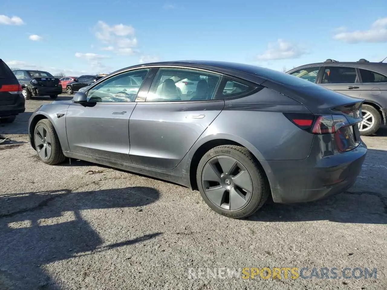 2 Photograph of a damaged car 5YJ3E1EB3NF342159 TESLA MODEL 3 2022