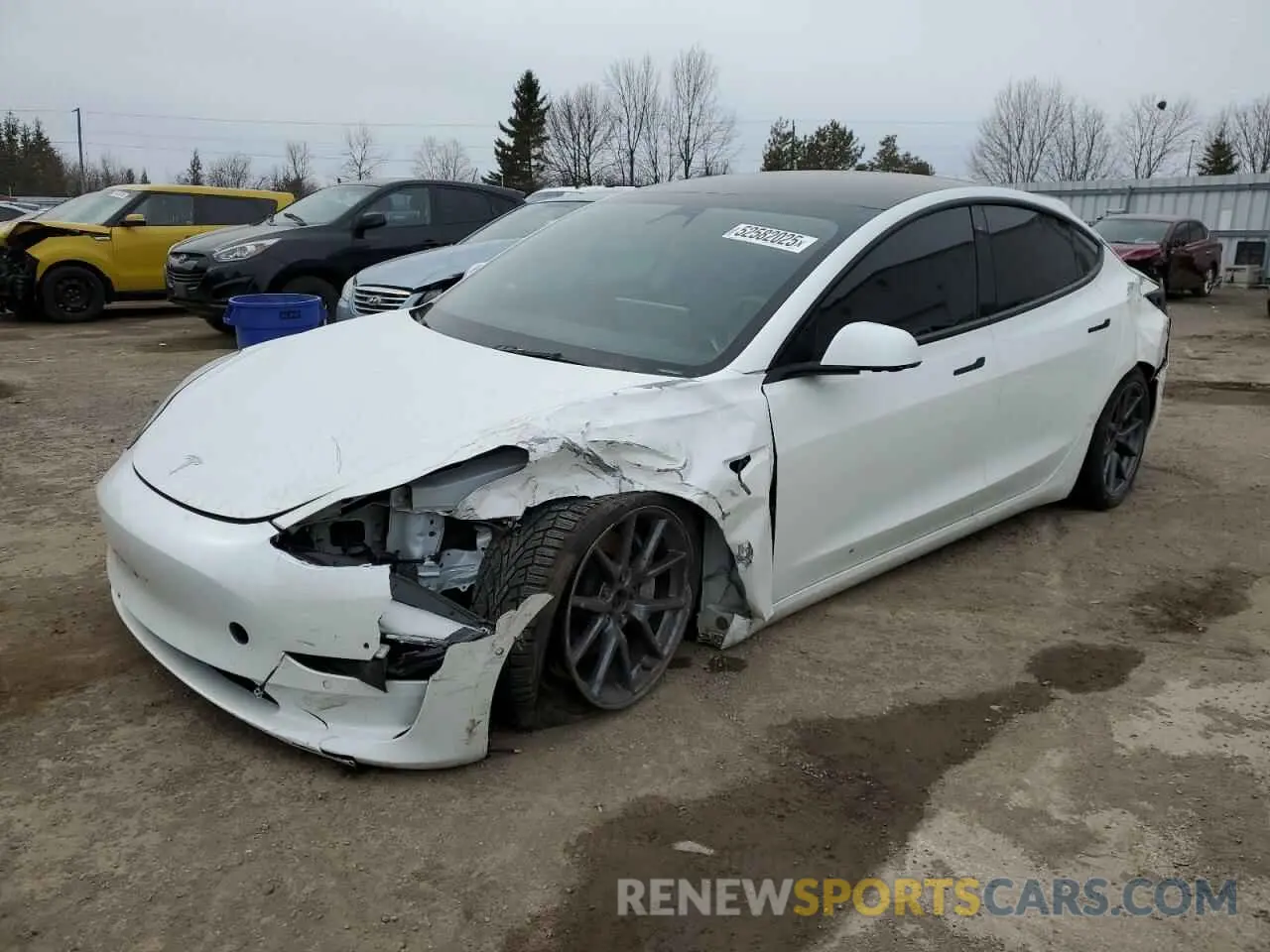 1 Photograph of a damaged car 5YJ3E1EB3NF353131 TESLA MODEL 3 2022