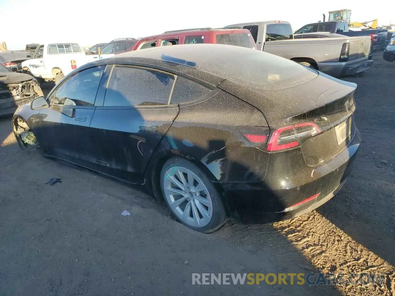 2 Photograph of a damaged car 5YJ3E1EB3NF359513 TESLA MODEL 3 2022
