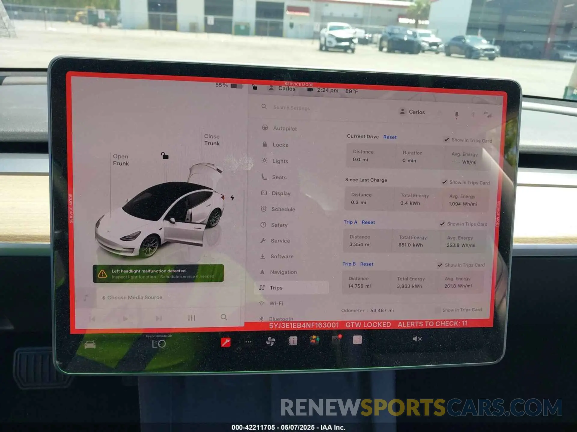 7 Фотография поврежденного автомобиля 5YJ3E1EB4NF163001 TESLA MODEL 3 2022
