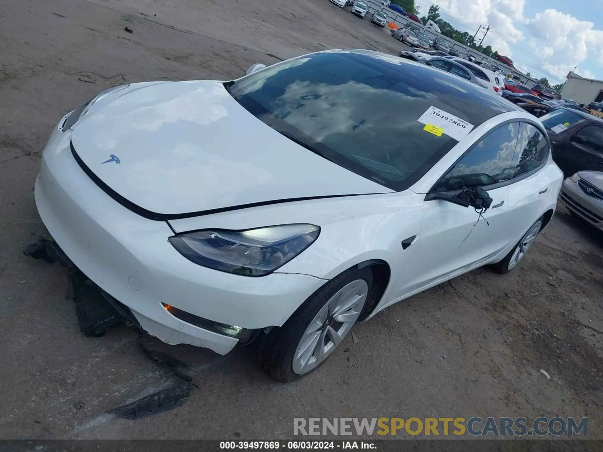 2 Photograph of a damaged car 5YJ3E1EB4NF169445 TESLA MODEL 3 2022