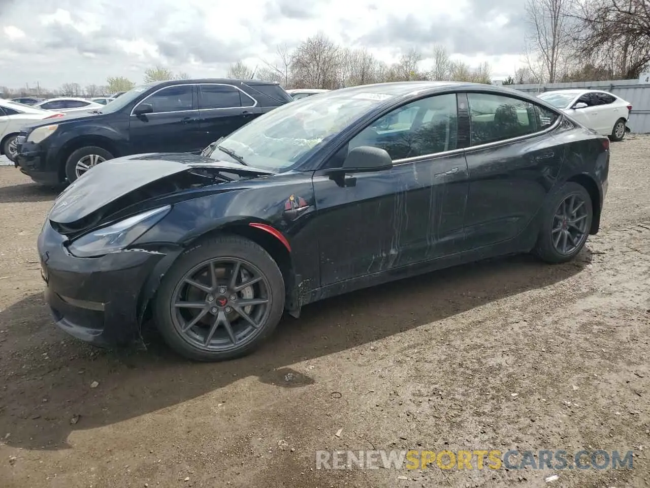 1 Photograph of a damaged car 5YJ3E1EB4NF179697 TESLA MODEL 3 2022