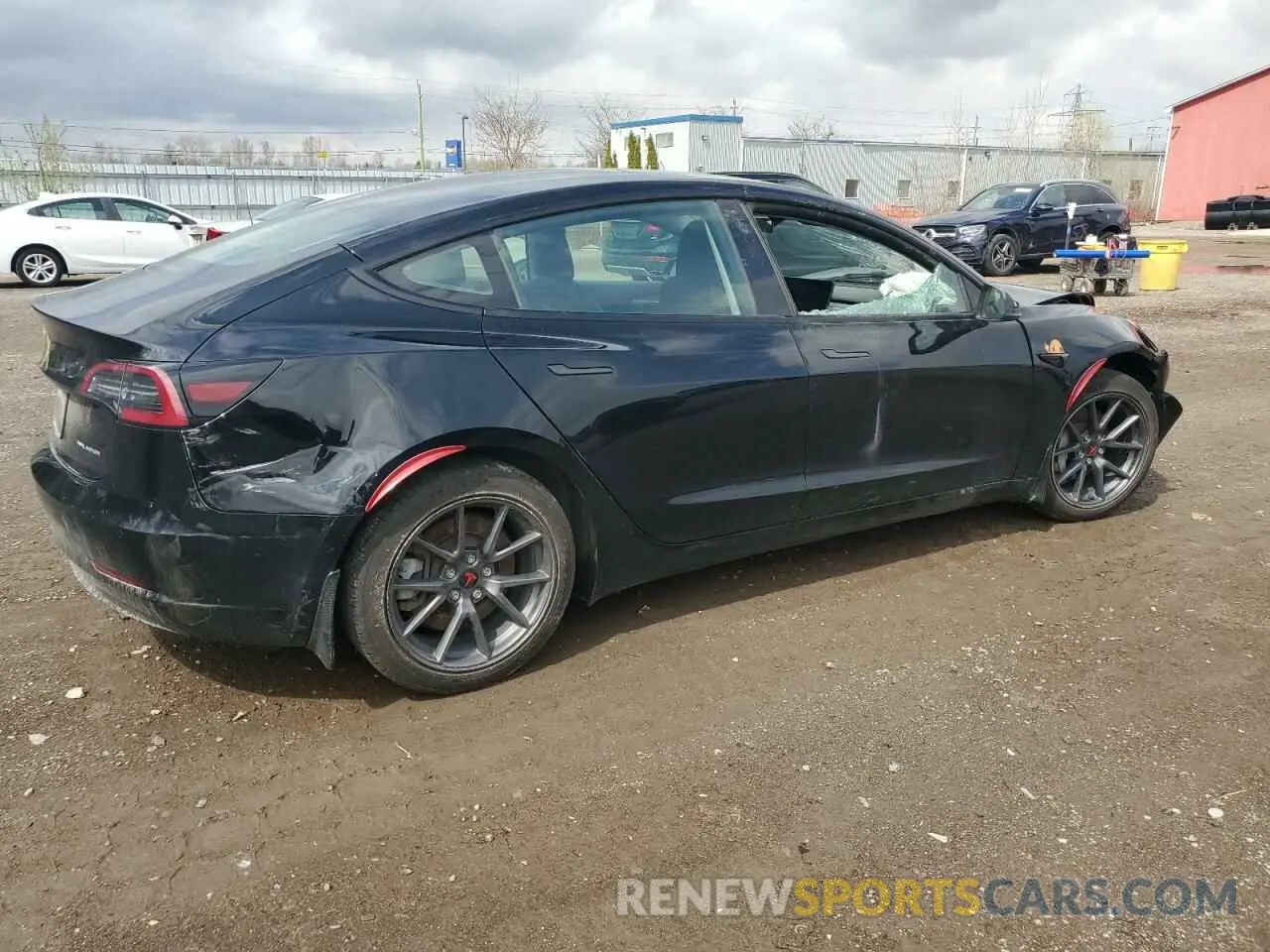 3 Photograph of a damaged car 5YJ3E1EB4NF179697 TESLA MODEL 3 2022