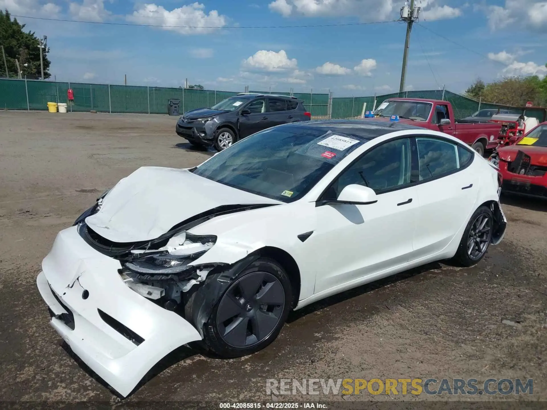 2 Photograph of a damaged car 5YJ3E1EB4NF183832 TESLA MODEL 3 2022