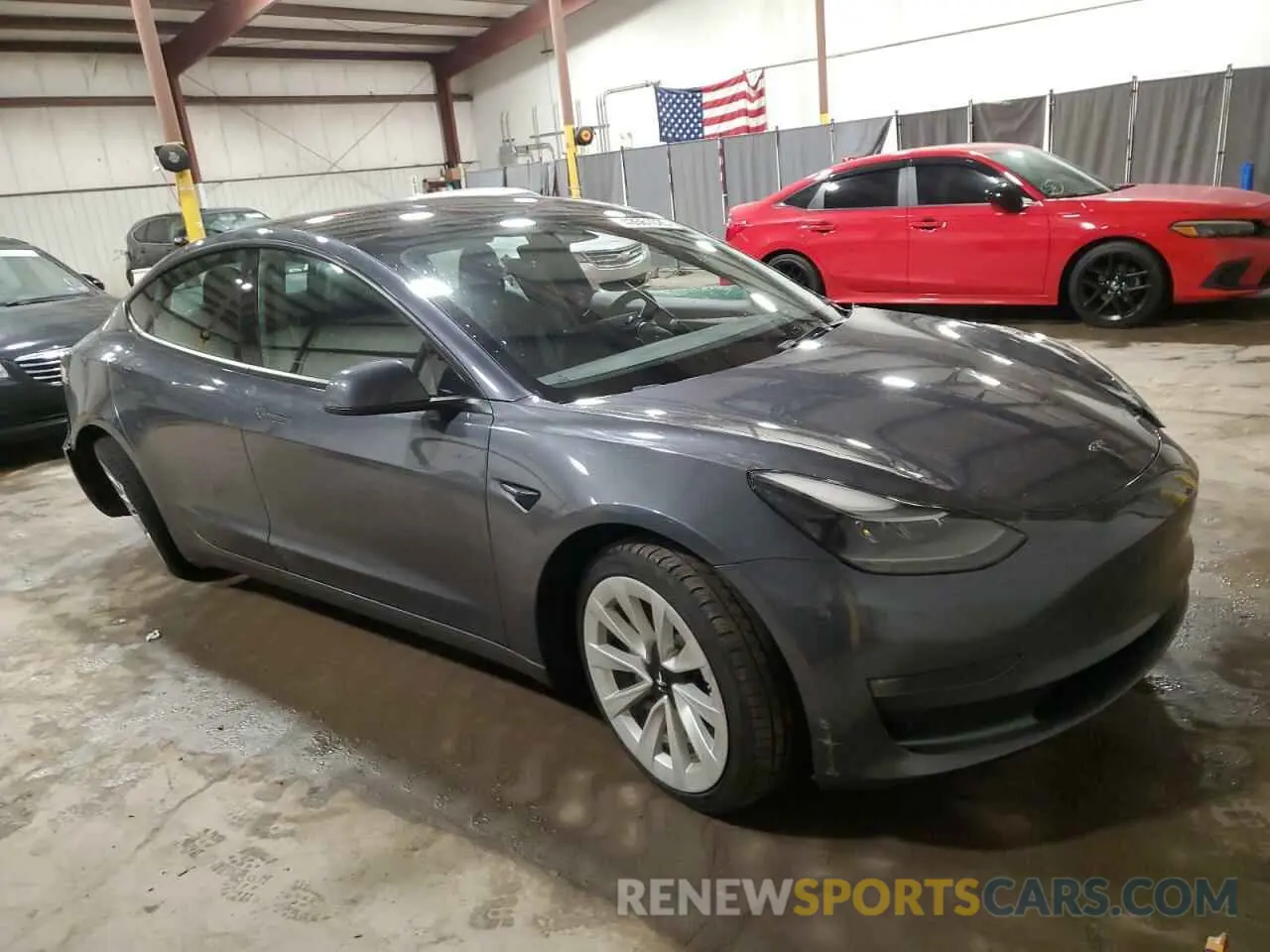 4 Photograph of a damaged car 5YJ3E1EB4NF185130 TESLA MODEL 3 2022