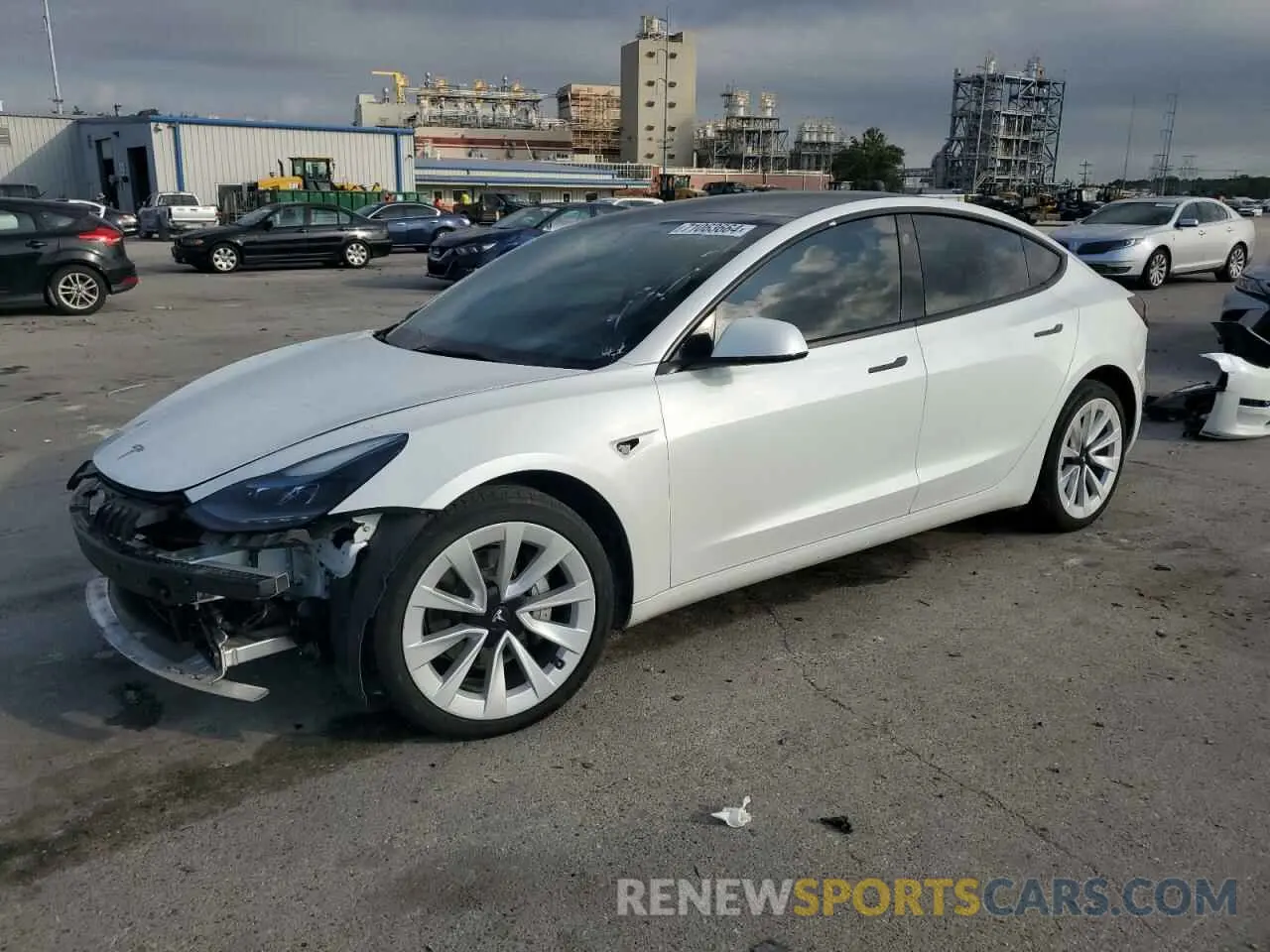1 Photograph of a damaged car 5YJ3E1EB4NF238716 TESLA MODEL 3 2022