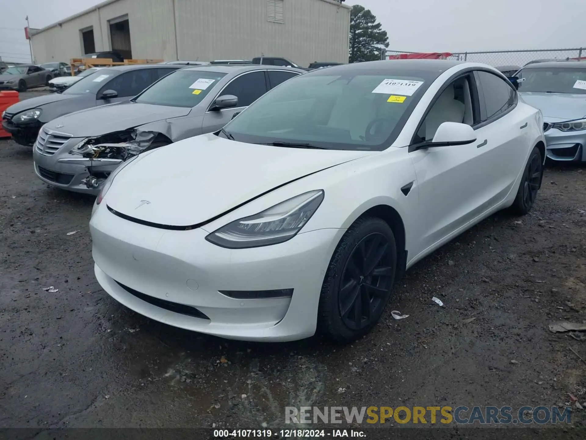 2 Photograph of a damaged car 5YJ3E1EB4NF241647 TESLA MODEL 3 2022
