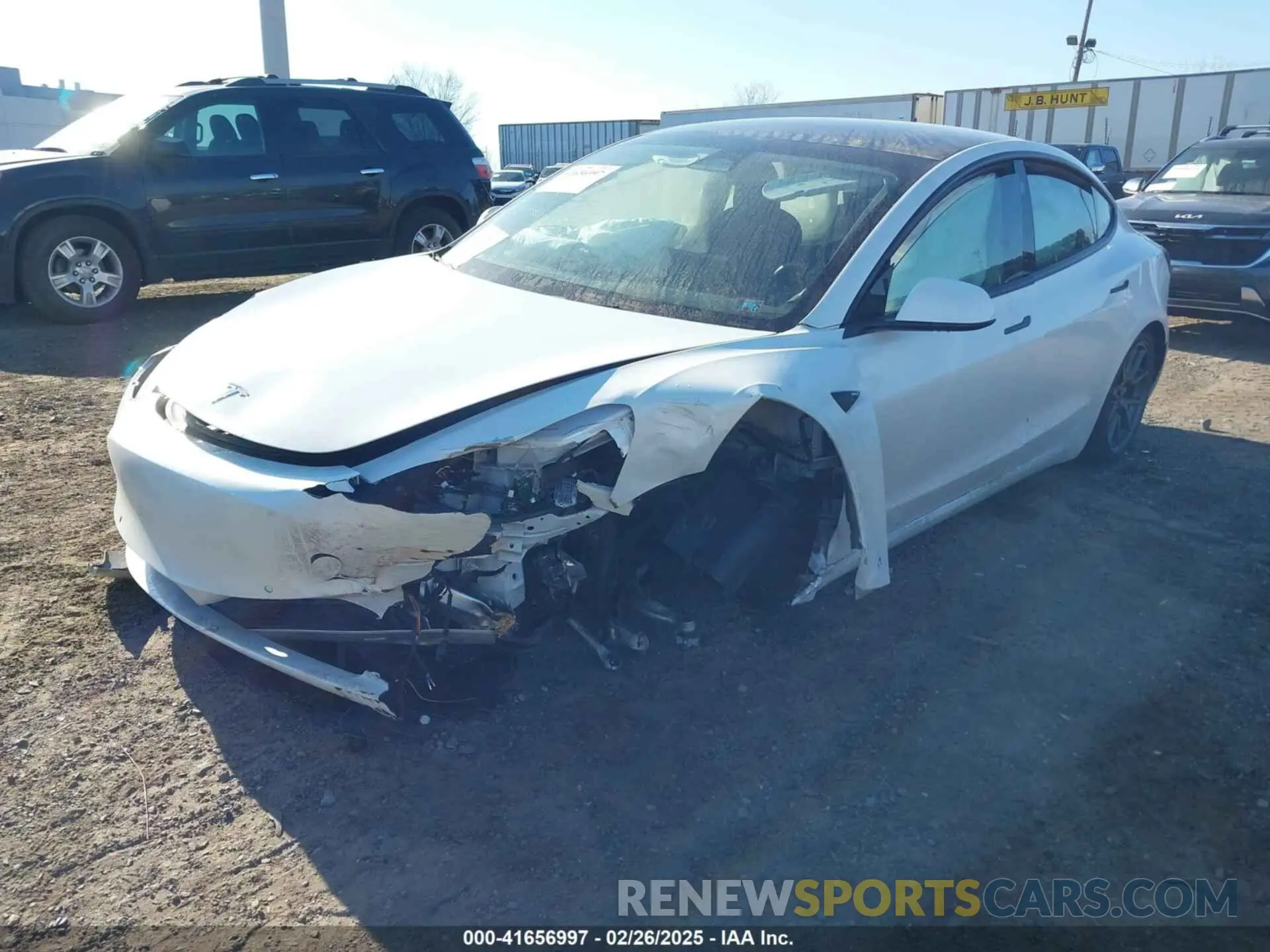 2 Фотография поврежденного автомобиля 5YJ3E1EB4NF250056 TESLA MODEL 3 2022