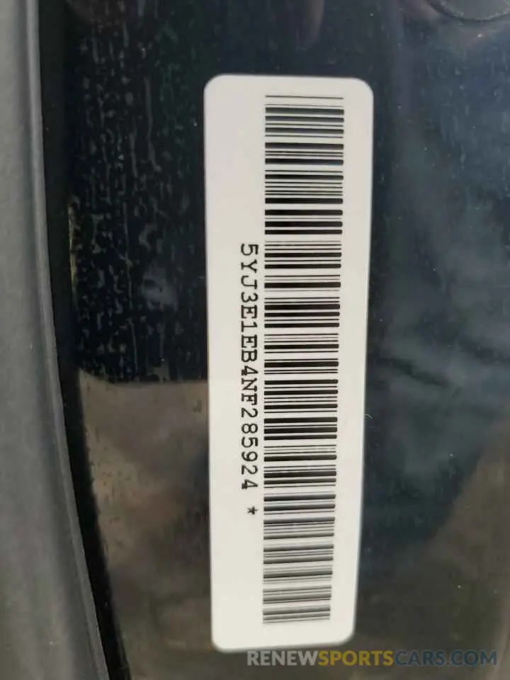 12 Фотография поврежденного автомобиля 5YJ3E1EB4NF285924 TESLA MODEL 3 2022