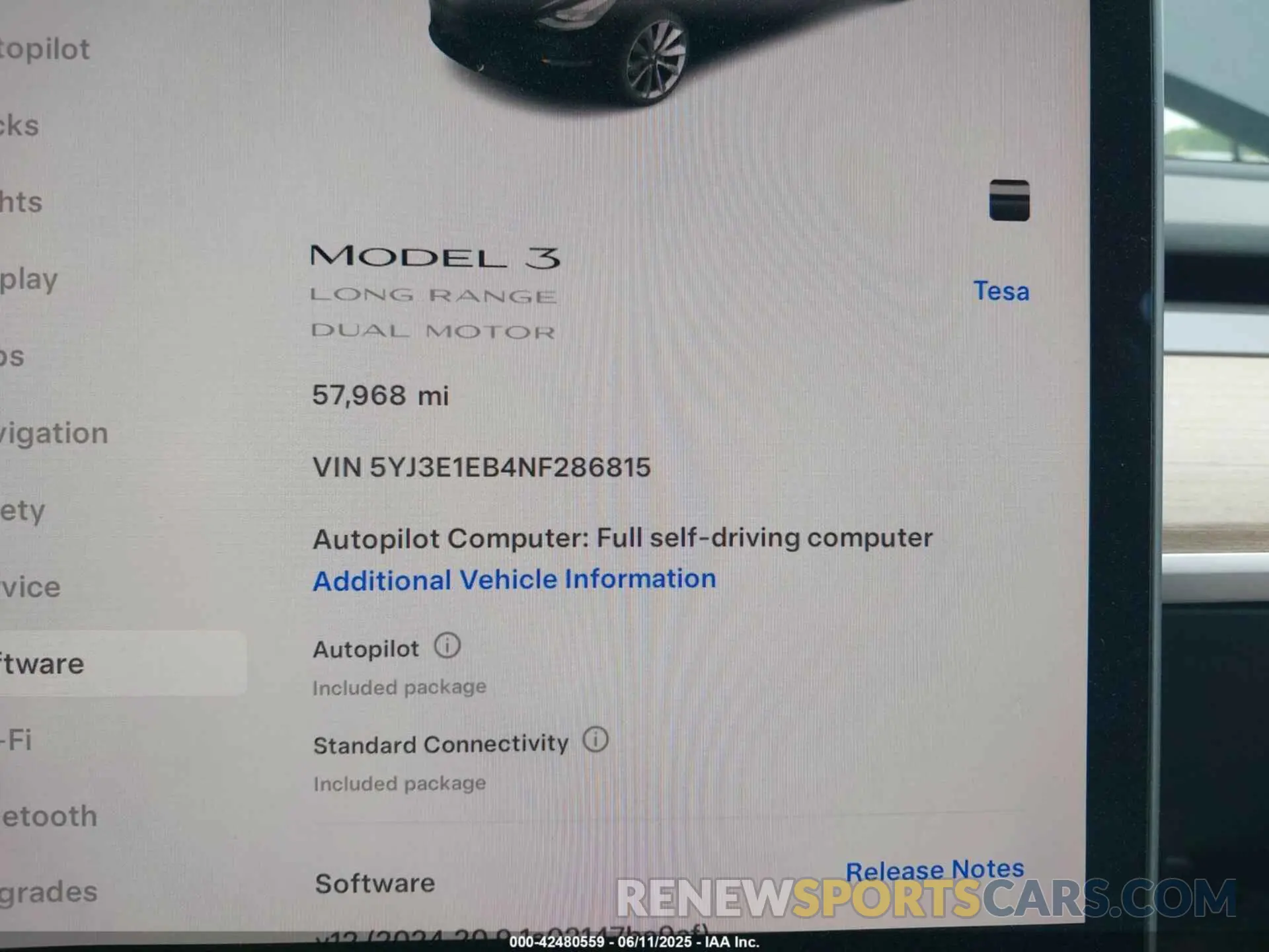 7 Photograph of a damaged car 5YJ3E1EB4NF286815 TESLA MODEL 3 2022