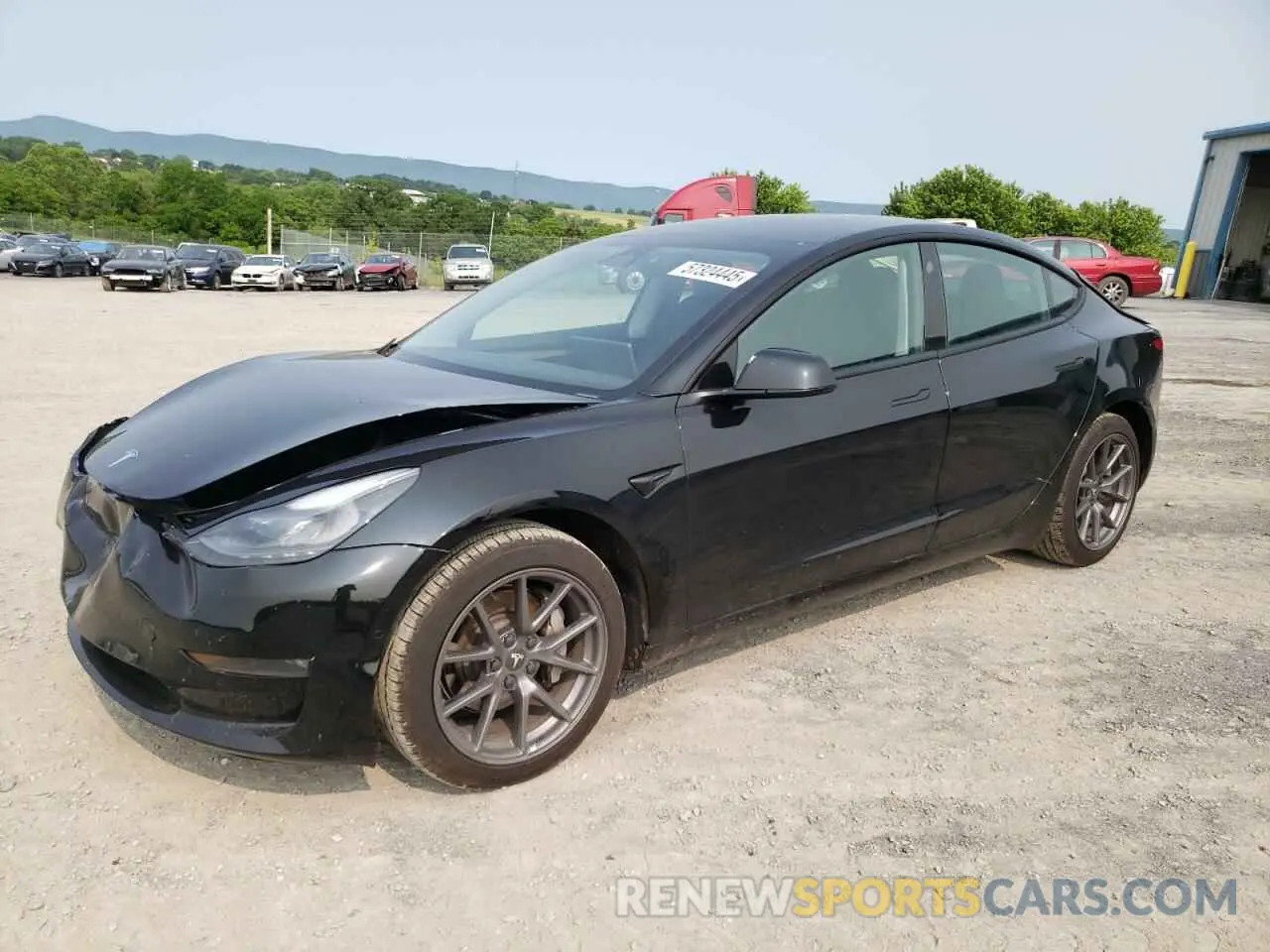 1 Photograph of a damaged car 5YJ3E1EB4NF334930 TESLA MODEL 3 2022