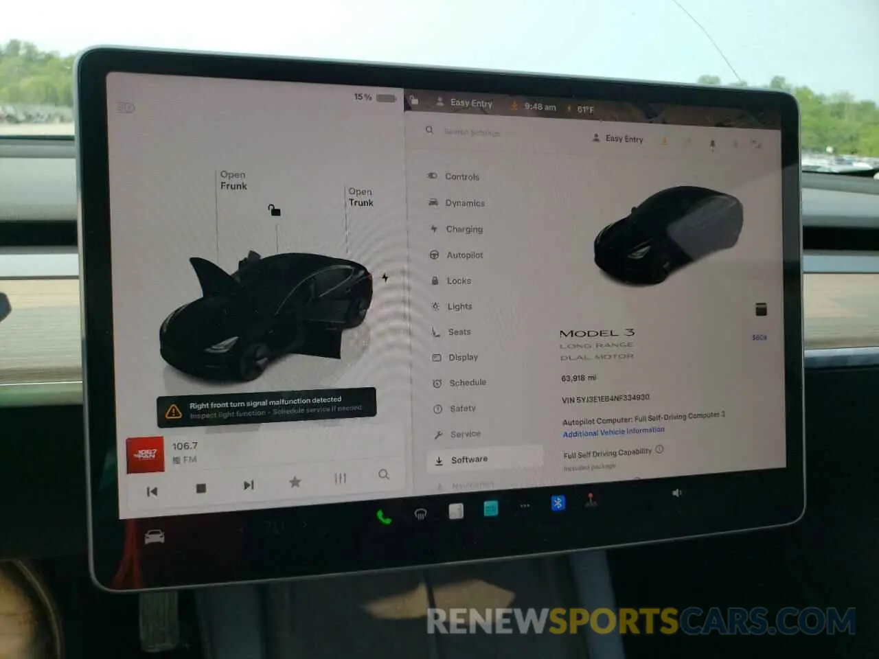 9 Photograph of a damaged car 5YJ3E1EB4NF334930 TESLA MODEL 3 2022
