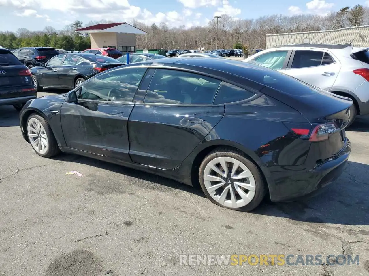 2 Photograph of a damaged car 5YJ3E1EB5NF118892 TESLA MODEL 3 2022