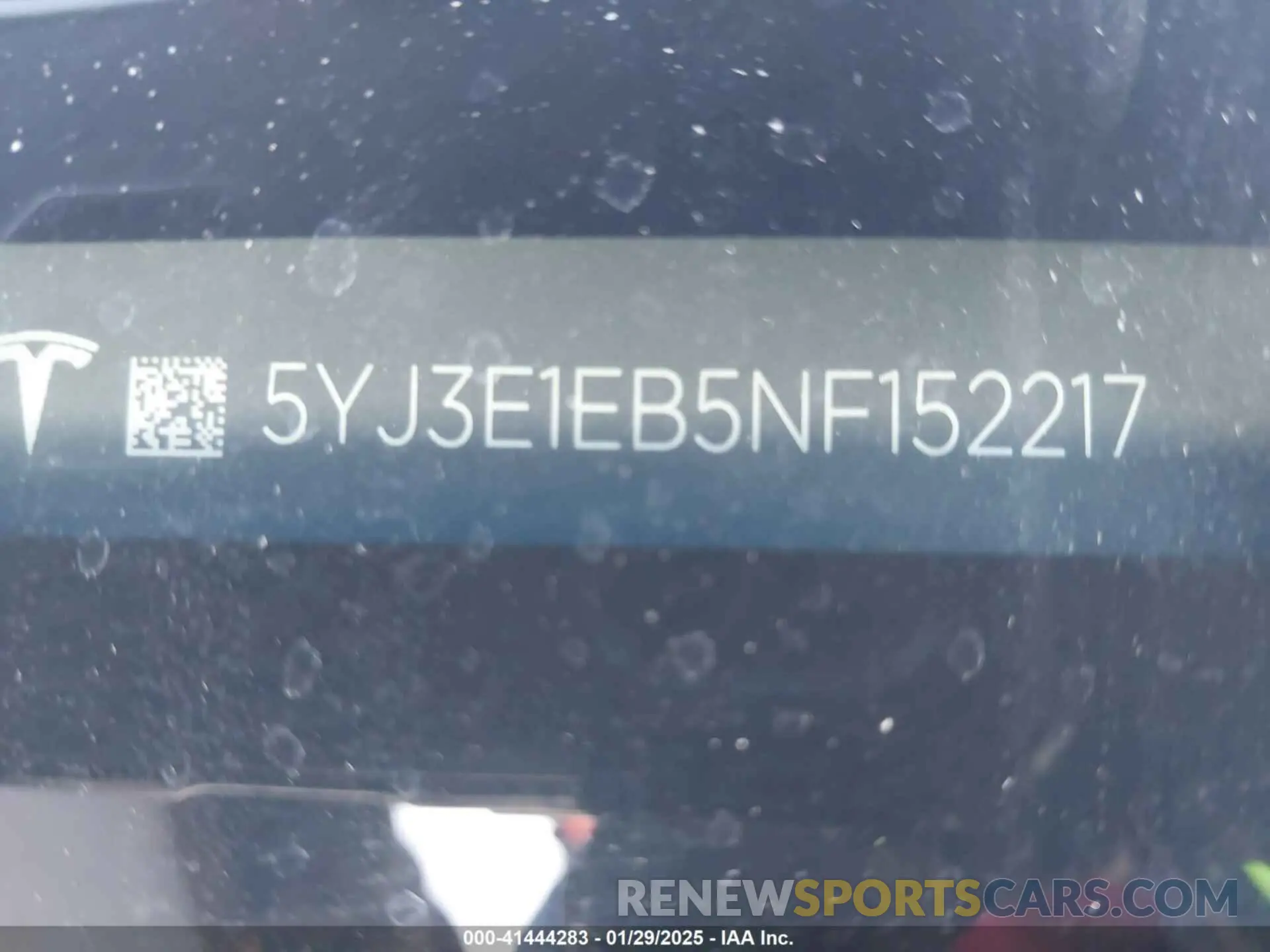 9 Photograph of a damaged car 5YJ3E1EB5NF152217 TESLA MODEL 3 2022