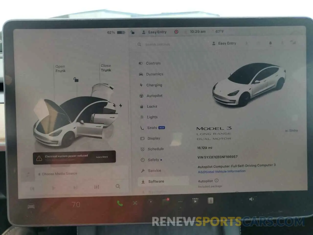 9 Фотография поврежденного автомобиля 5YJ3E1EB5NF166957 TESLA MODEL 3 2022