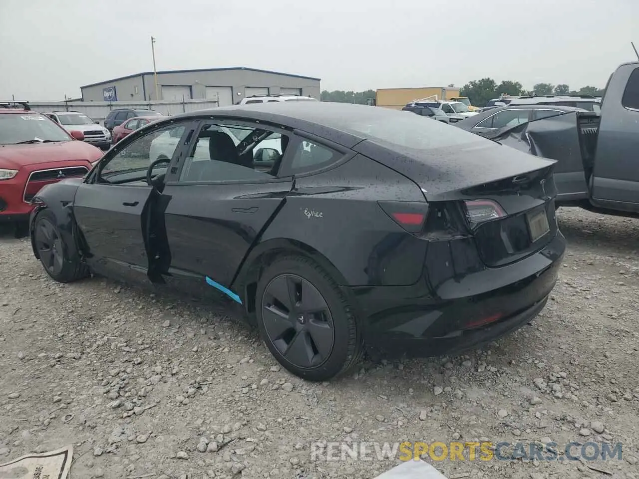 2 Photograph of a damaged car 5YJ3E1EB5NF167980 TESLA MODEL 3 2022