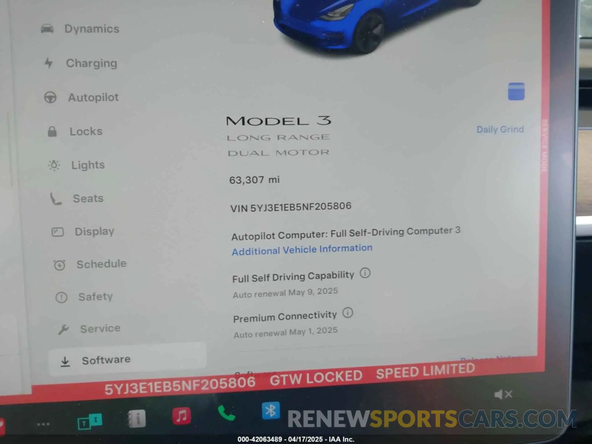 7 Фотография поврежденного автомобиля 5YJ3E1EB5NF205806 TESLA MODEL 3 2022