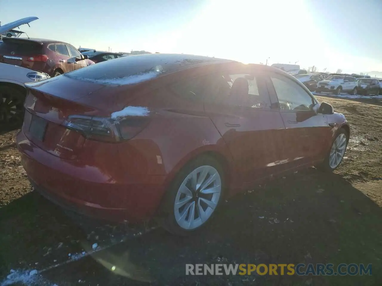 3 Photograph of a damaged car 5YJ3E1EB5NF209533 TESLA MODEL 3 2022