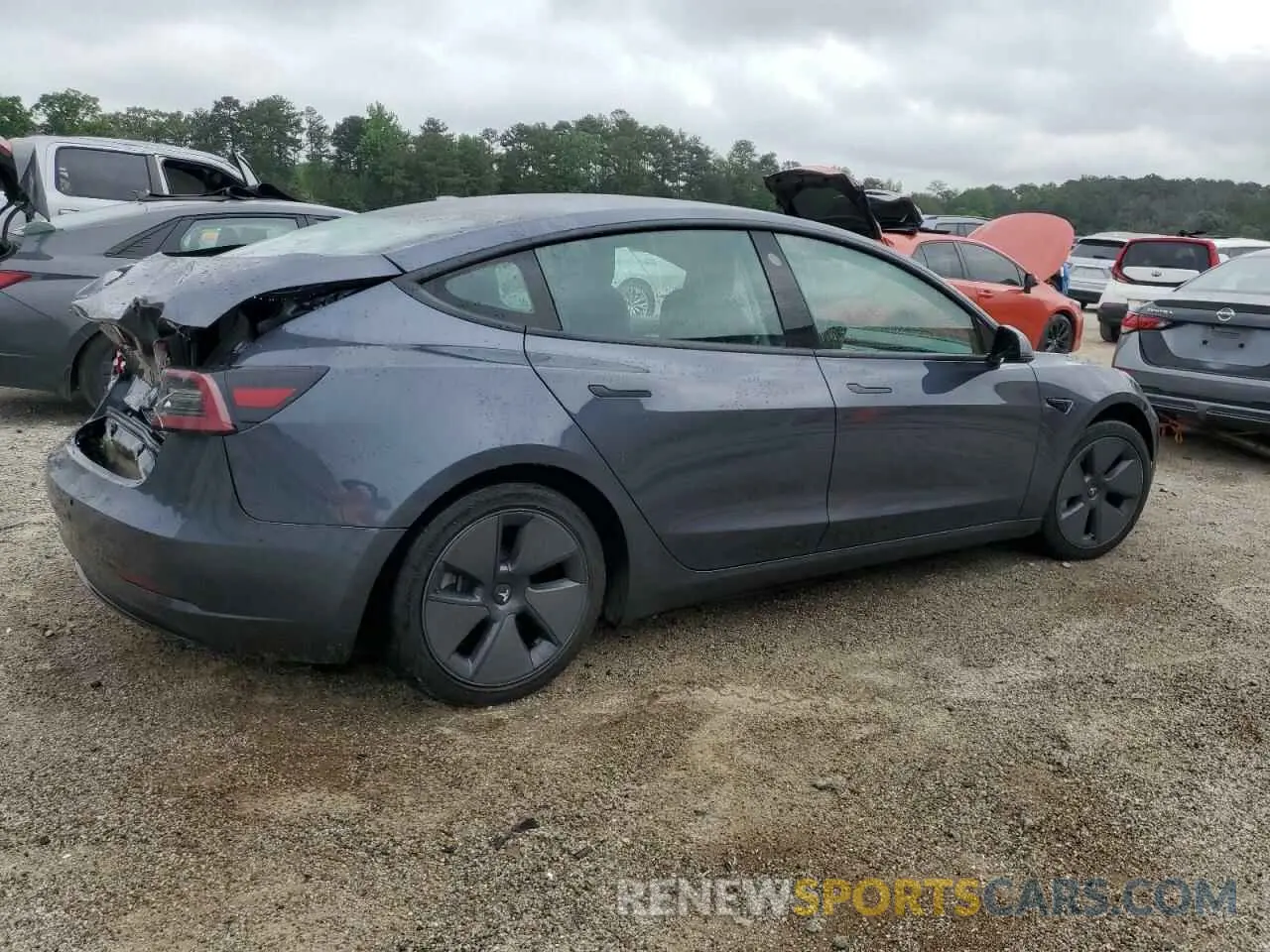 3 Фотография поврежденного автомобиля 5YJ3E1EB5NF287407 TESLA MODEL 3 2022