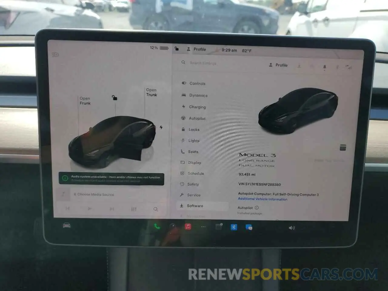 9 Photograph of a damaged car 5YJ3E1EB5NF288380 TESLA MODEL 3 2022