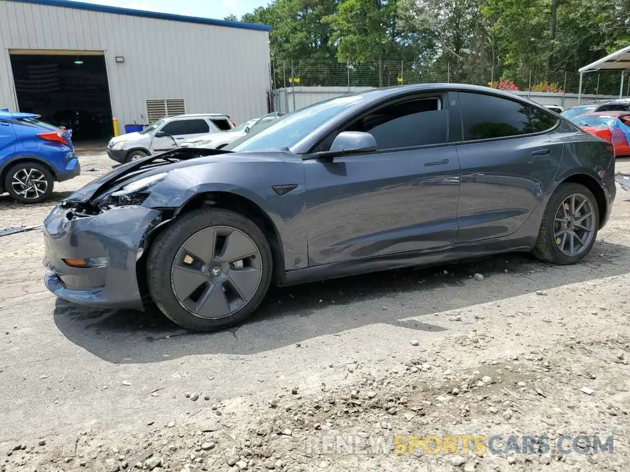 1 Photograph of a damaged car 5YJ3E1EB5NF289139 TESLA MODEL 3 2022