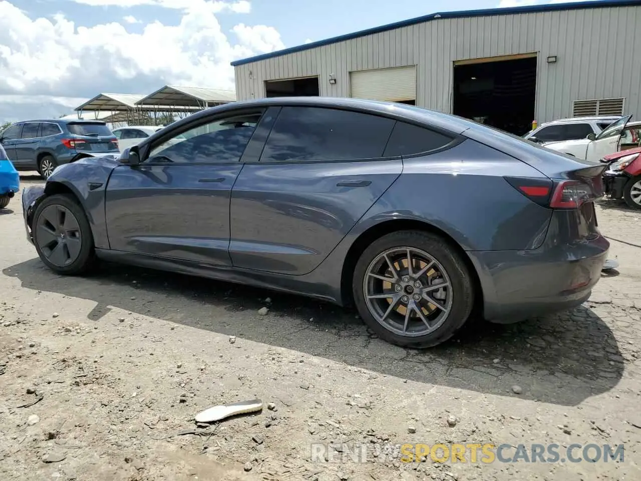 2 Photograph of a damaged car 5YJ3E1EB5NF289139 TESLA MODEL 3 2022
