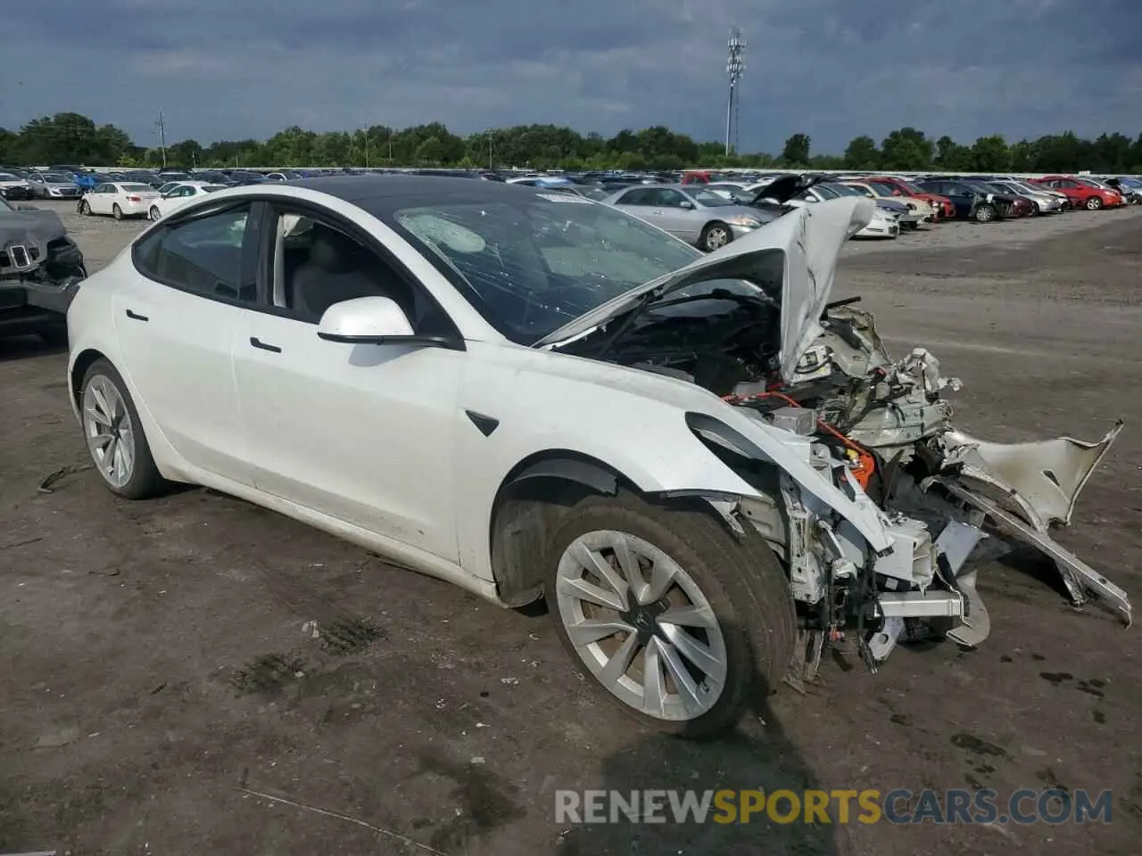 4 Photograph of a damaged car 5YJ3E1EB5NF290131 TESLA MODEL 3 2022