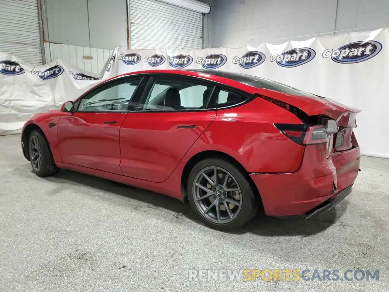 2 Photograph of a damaged car 5YJ3E1EB5NF290873 TESLA MODEL 3 2022