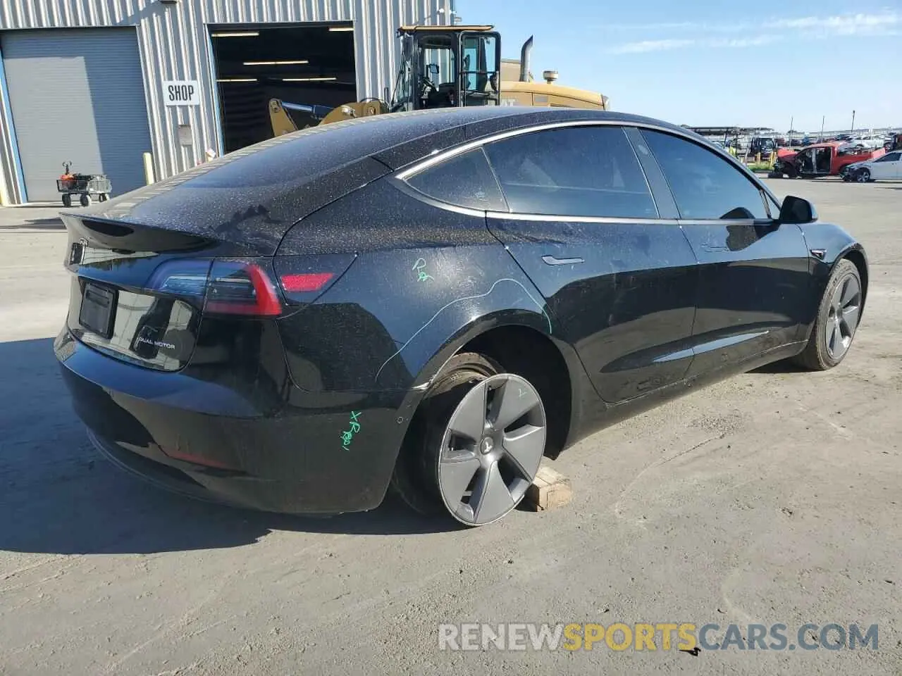 3 Photograph of a damaged car 5YJ3E1EB5NF299024 TESLA MODEL 3 2022