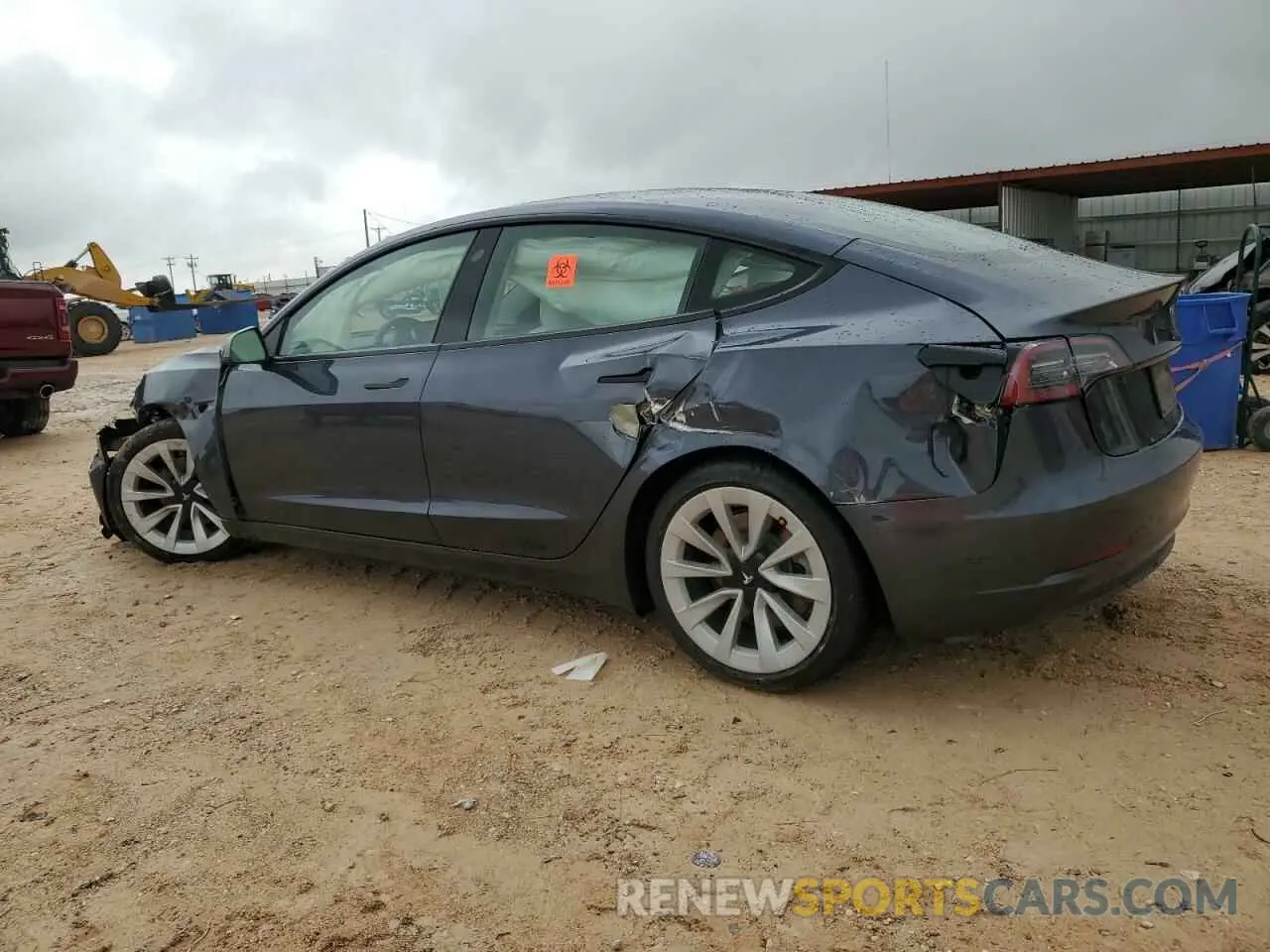 2 Photograph of a damaged car 5YJ3E1EB5NF330658 TESLA MODEL 3 2022