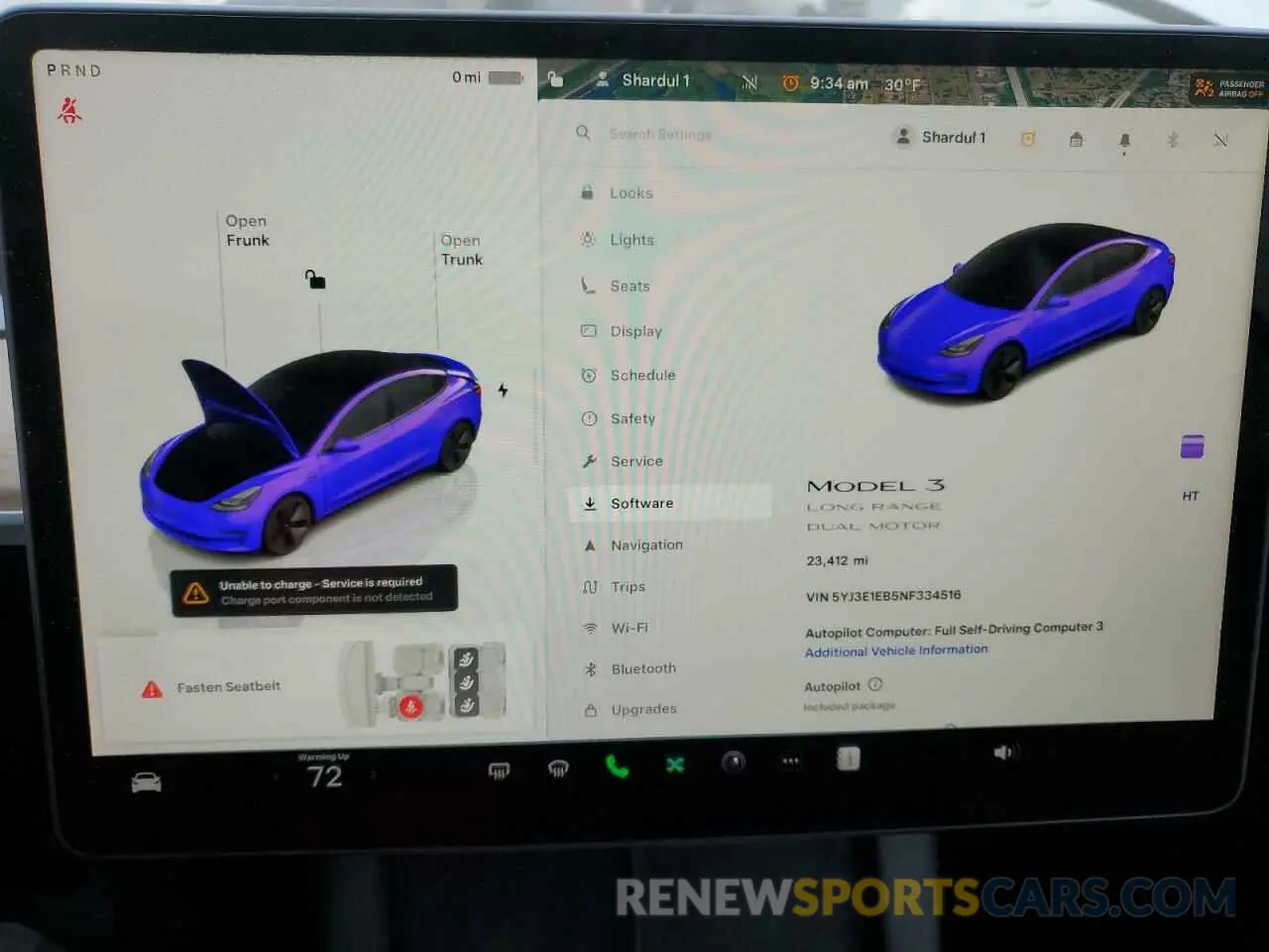9 Фотография поврежденного автомобиля 5YJ3E1EB5NF334516 TESLA MODEL 3 2022