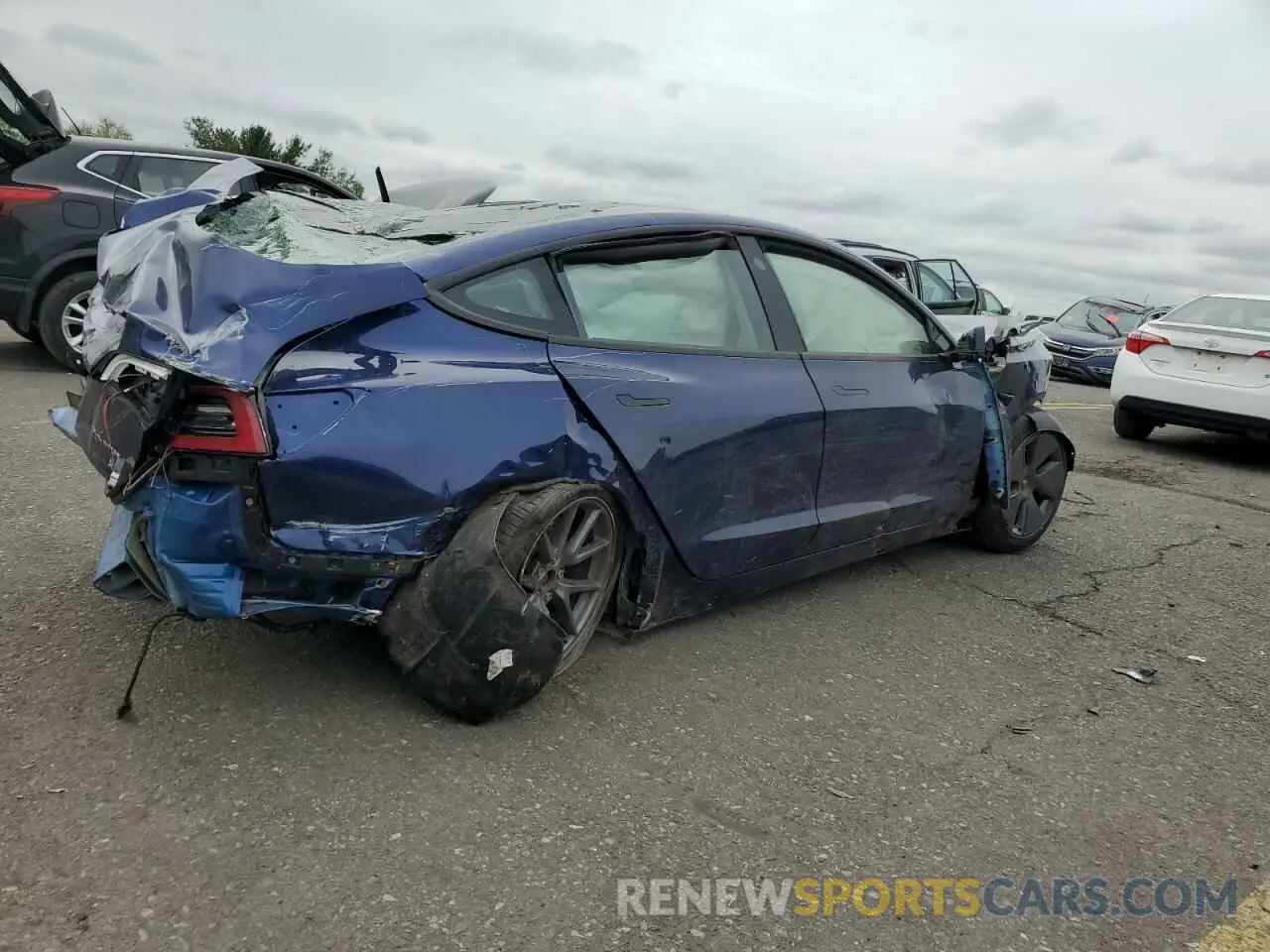 3 Фотография поврежденного автомобиля 5YJ3E1EB5NF341479 TESLA MODEL 3 2022