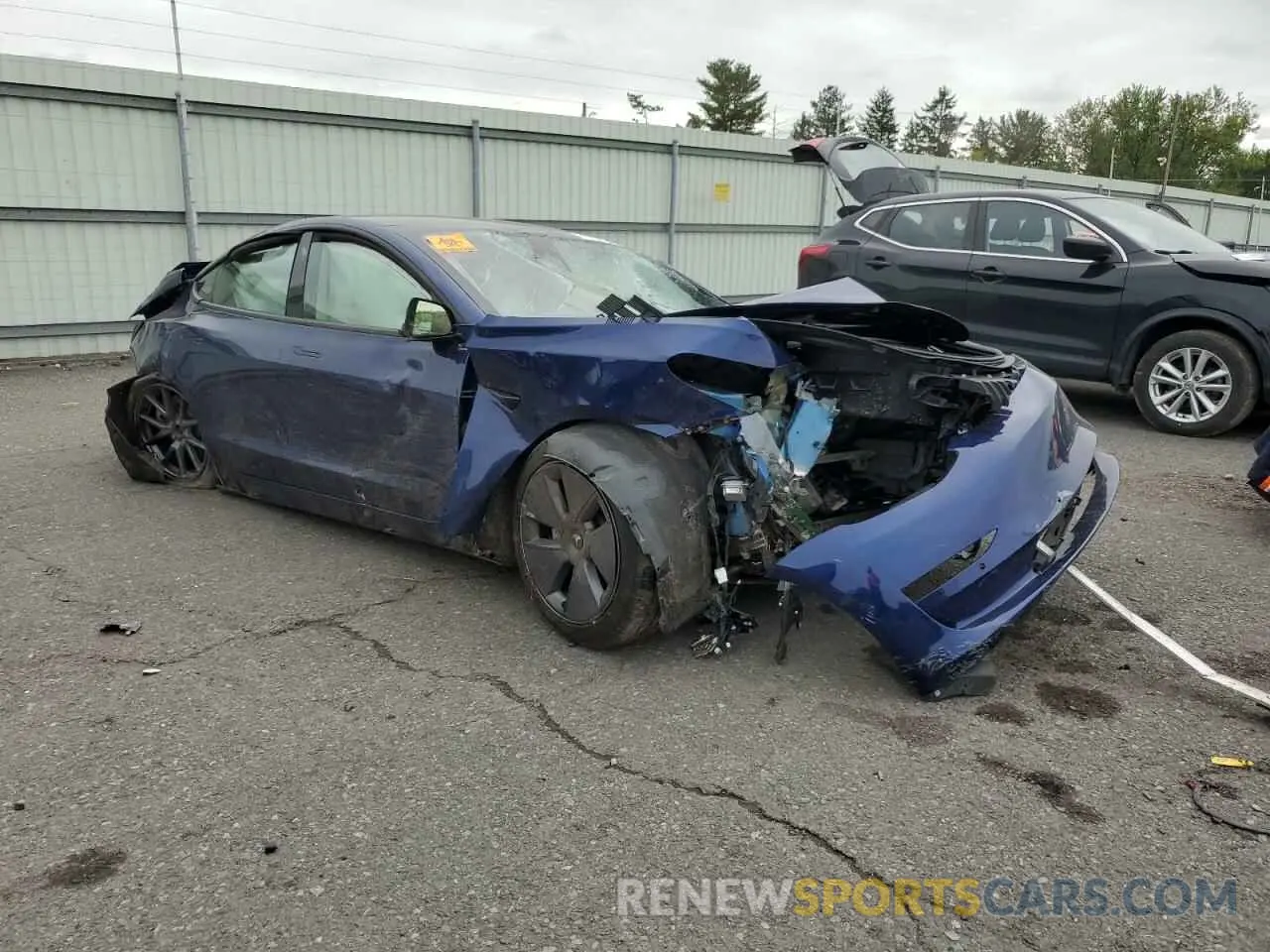 4 Фотография поврежденного автомобиля 5YJ3E1EB5NF341479 TESLA MODEL 3 2022