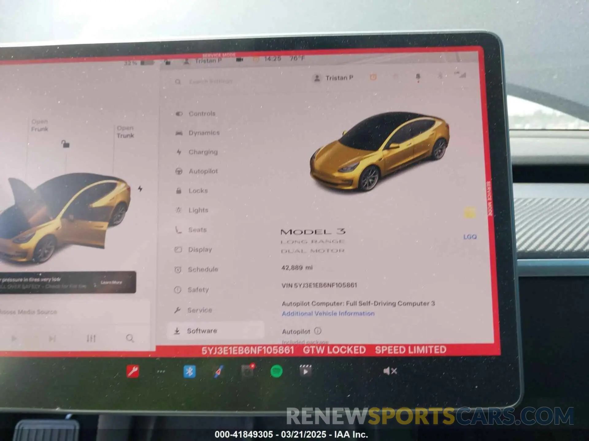 7 Фотография поврежденного автомобиля 5YJ3E1EB6NF105861 TESLA MODEL 3 2022