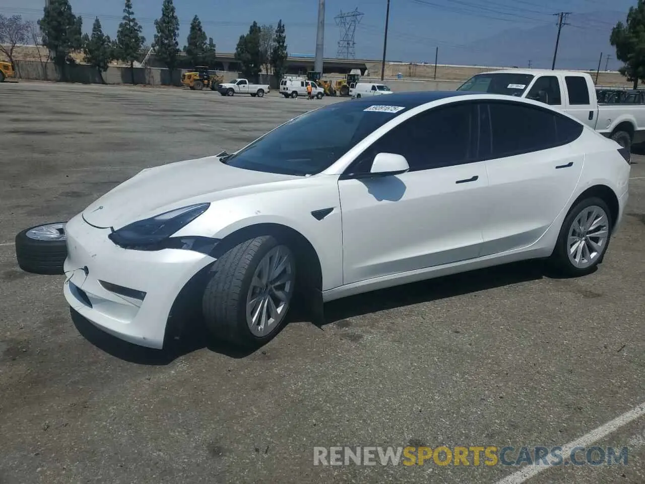 1 Фотография поврежденного автомобиля 5YJ3E1EB6NF127326 TESLA MODEL 3 2022