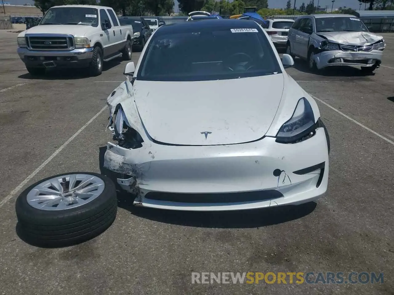 5 Фотография поврежденного автомобиля 5YJ3E1EB6NF127326 TESLA MODEL 3 2022