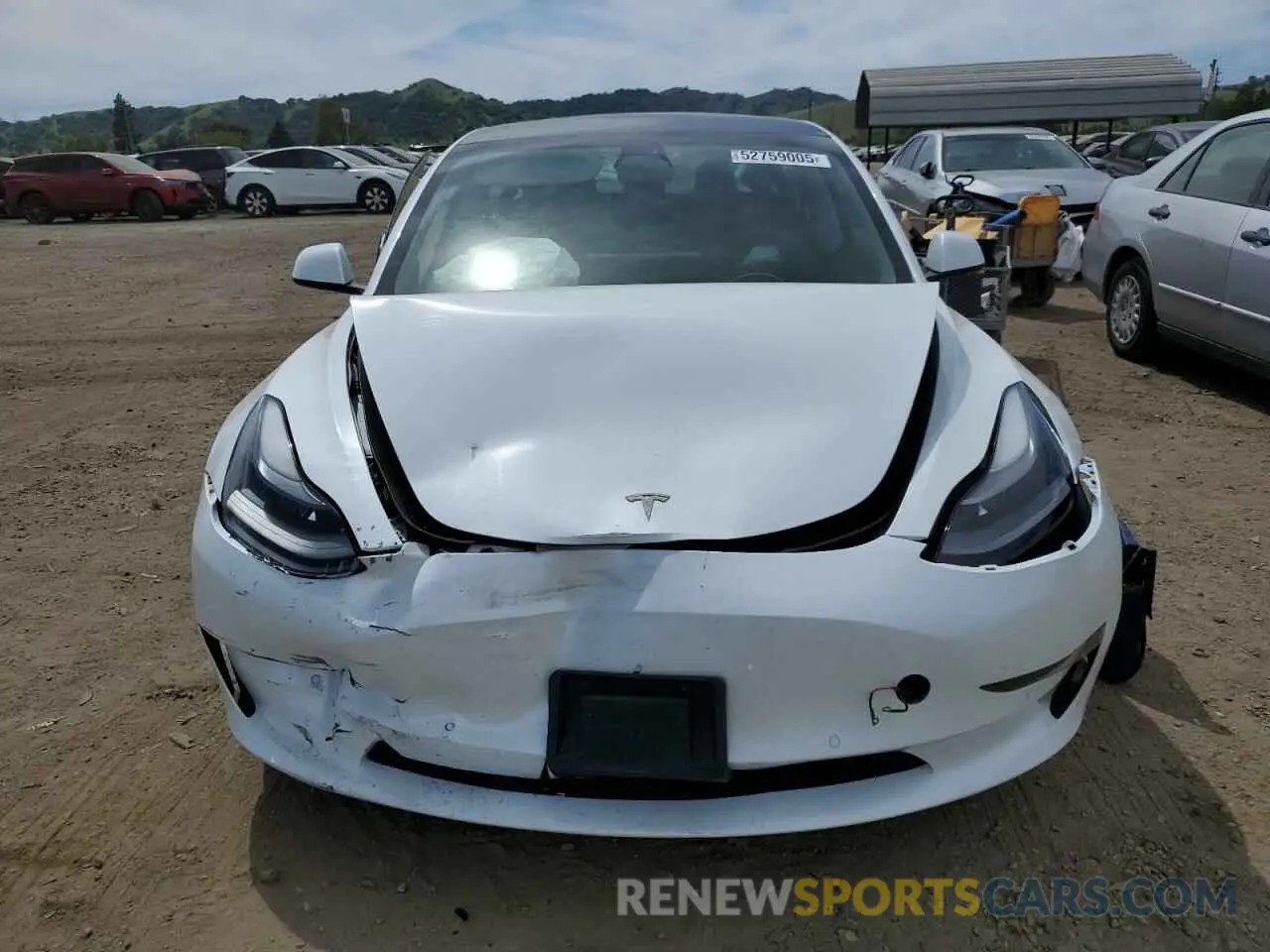 5 Photograph of a damaged car 5YJ3E1EB6NF185002 TESLA MODEL 3 2022