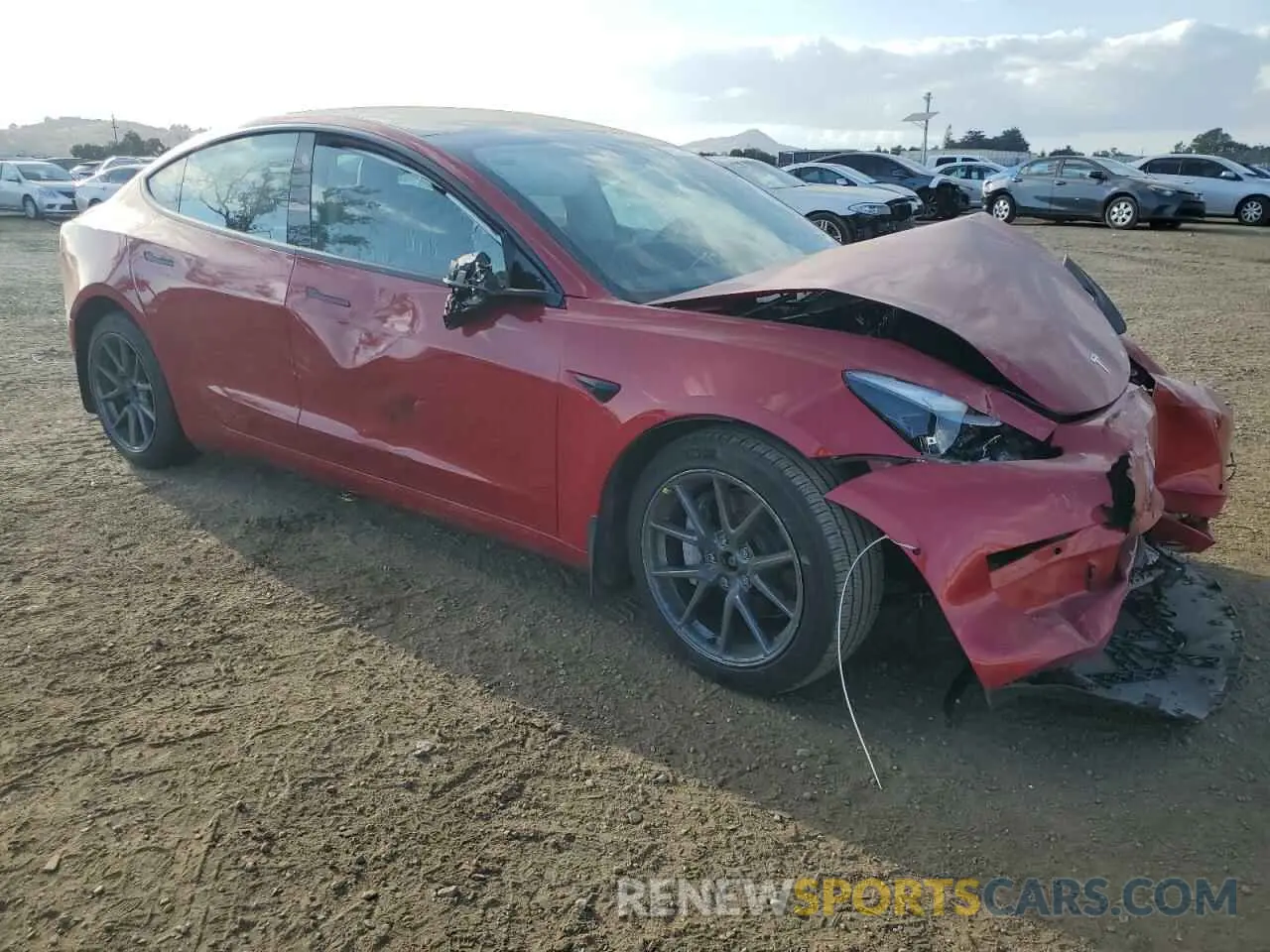 4 Photograph of a damaged car 5YJ3E1EB6NF206804 TESLA MODEL 3 2022