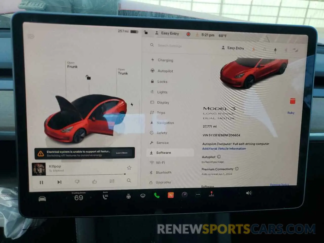 9 Photograph of a damaged car 5YJ3E1EB6NF206804 TESLA MODEL 3 2022
