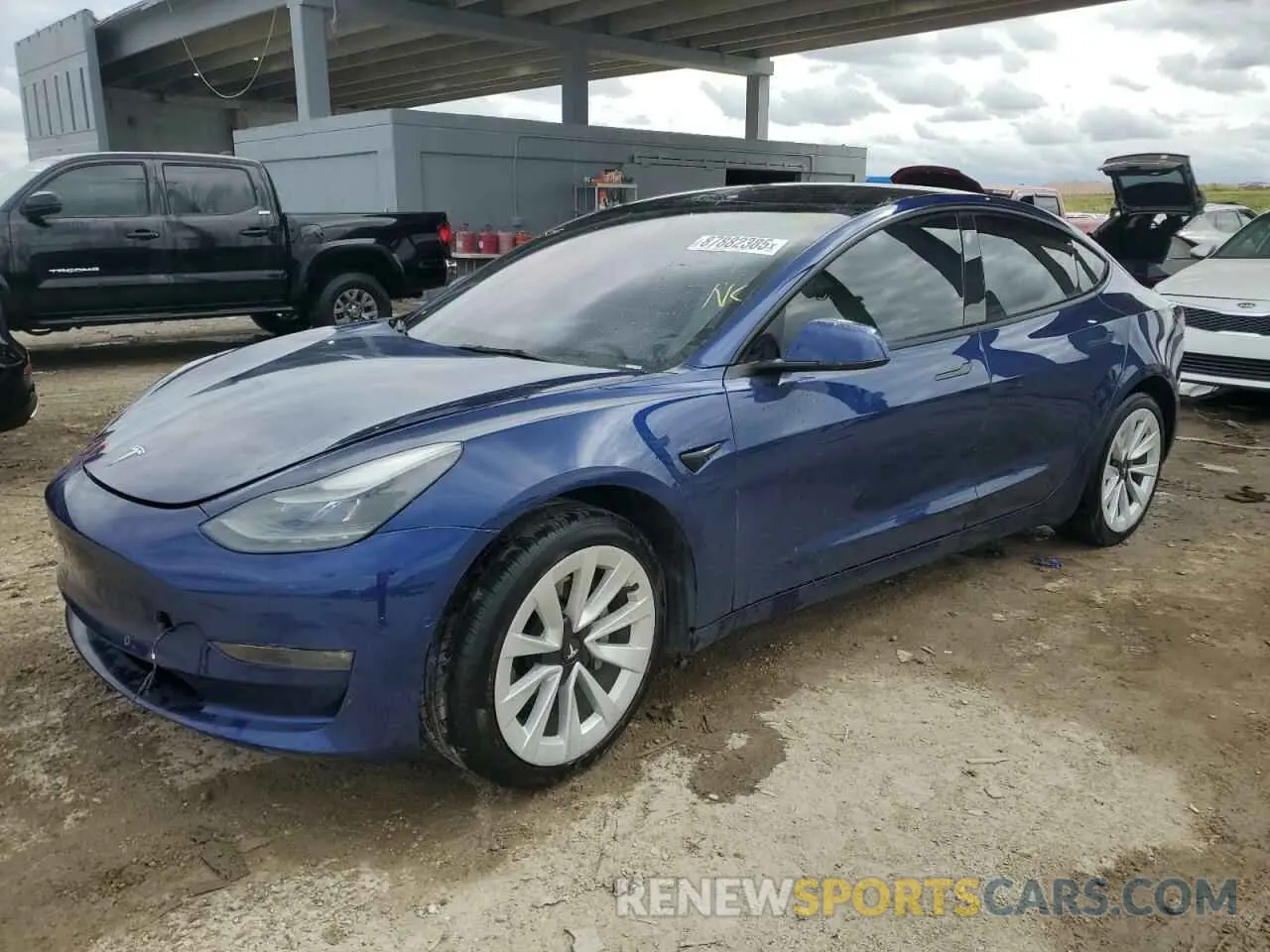 1 Фотография поврежденного автомобиля 5YJ3E1EB6NF248356 TESLA MODEL 3 2022