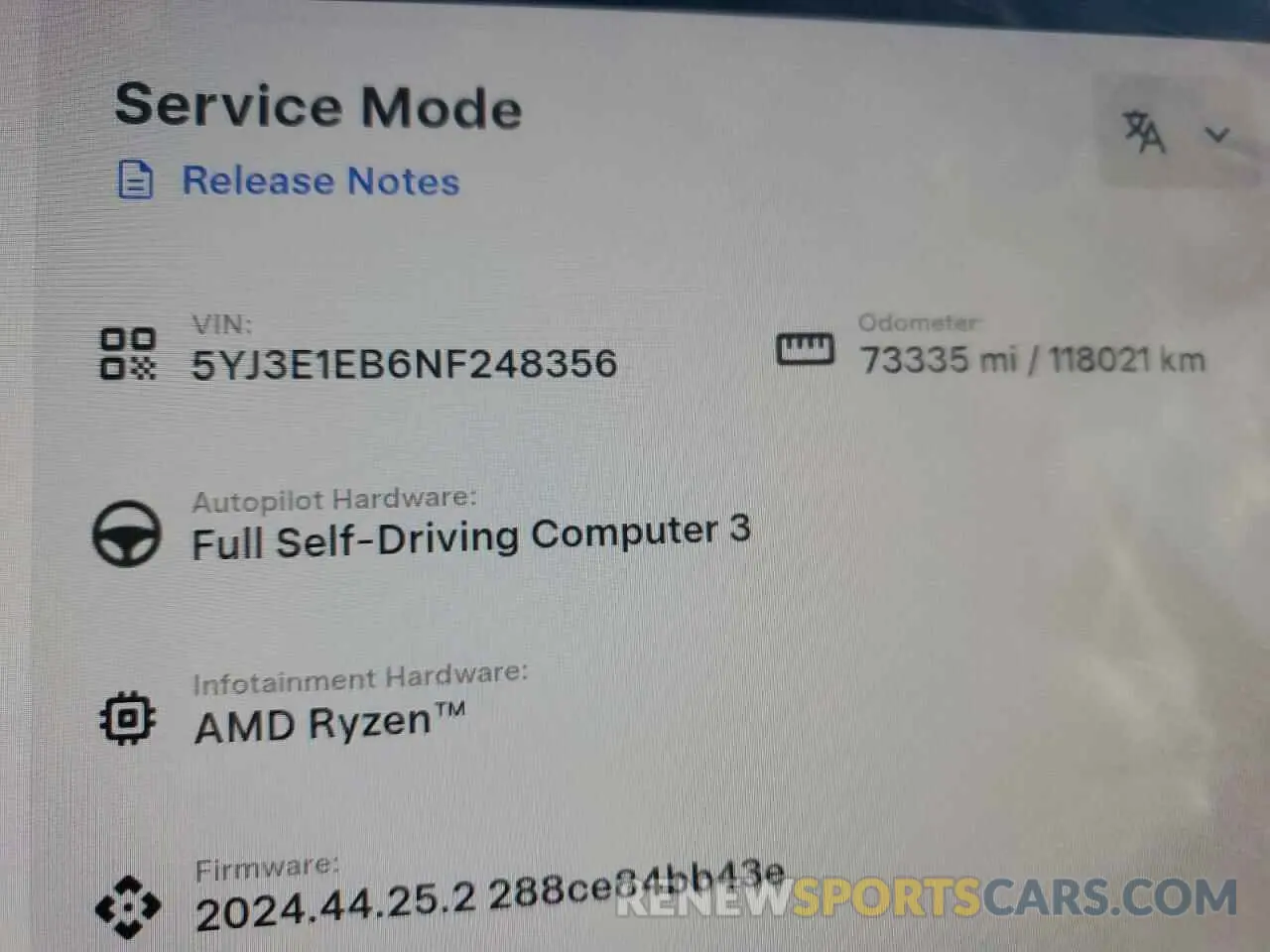 9 Фотография поврежденного автомобиля 5YJ3E1EB6NF248356 TESLA MODEL 3 2022