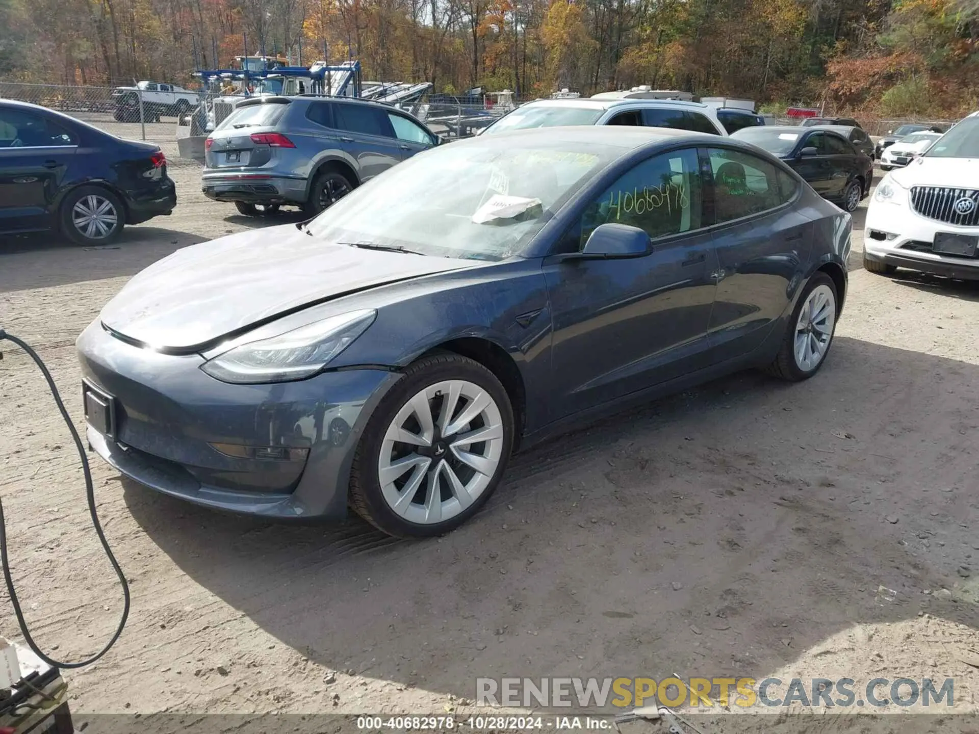 2 Photograph of a damaged car 5YJ3E1EB6NF258630 TESLA MODEL 3 2022