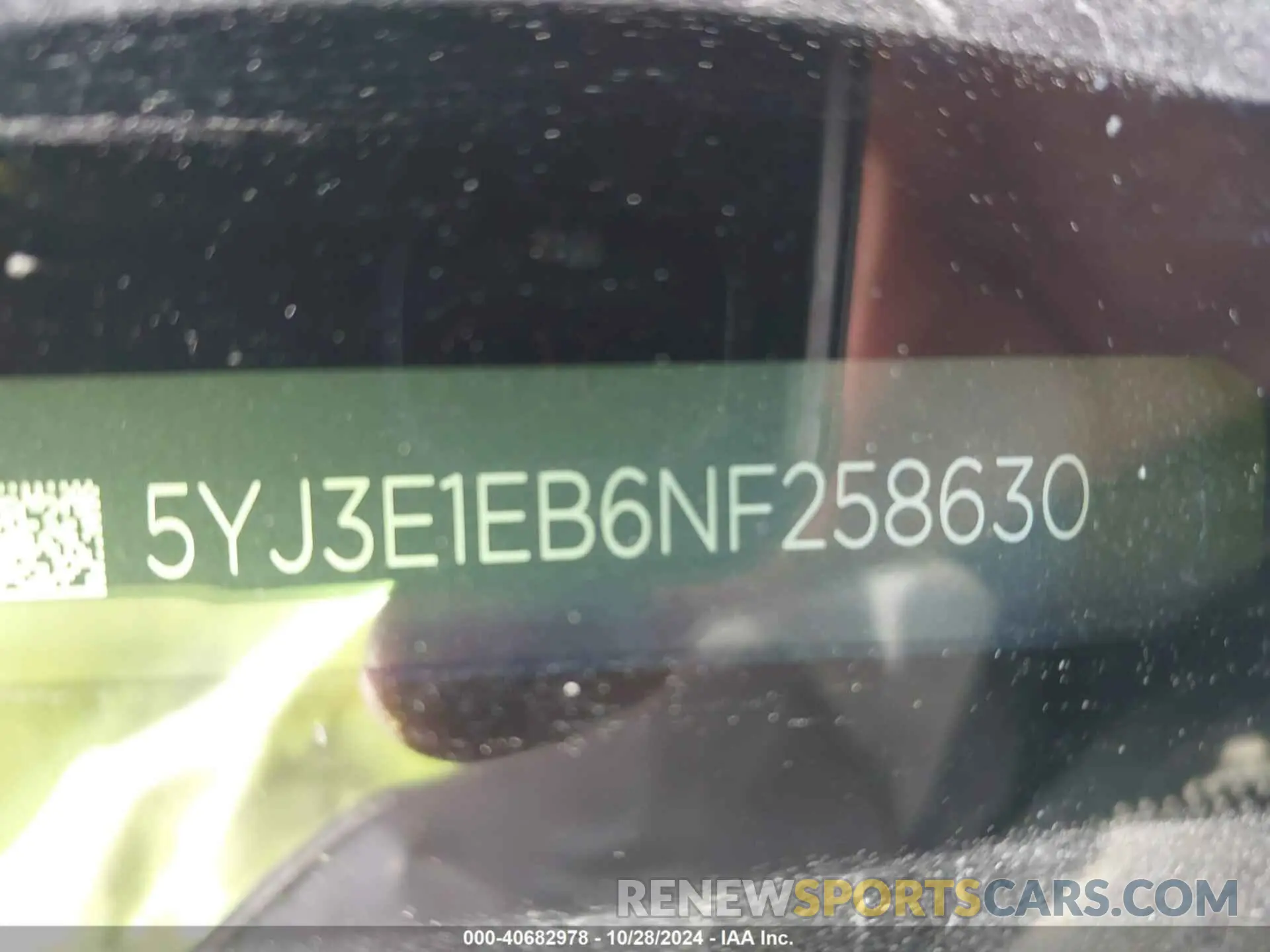 9 Photograph of a damaged car 5YJ3E1EB6NF258630 TESLA MODEL 3 2022