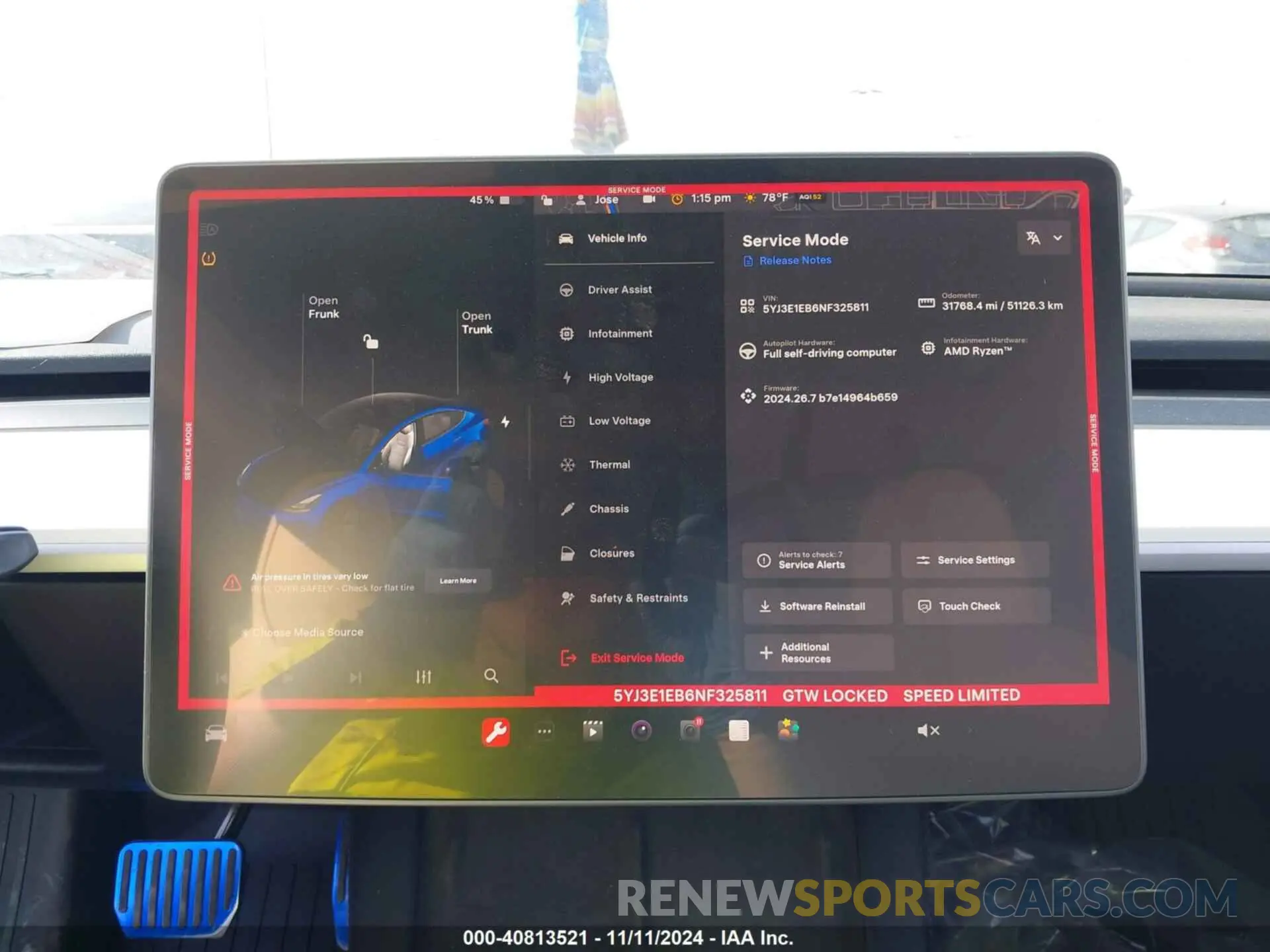 7 Photograph of a damaged car 5YJ3E1EB6NF325811 TESLA MODEL 3 2022
