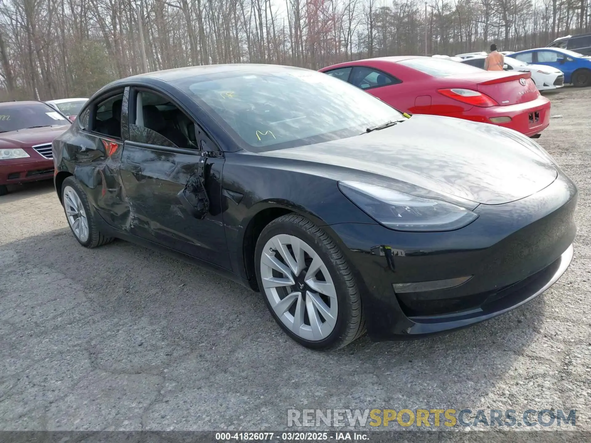 1 Photograph of a damaged car 5YJ3E1EB6NF343869 TESLA MODEL 3 2022